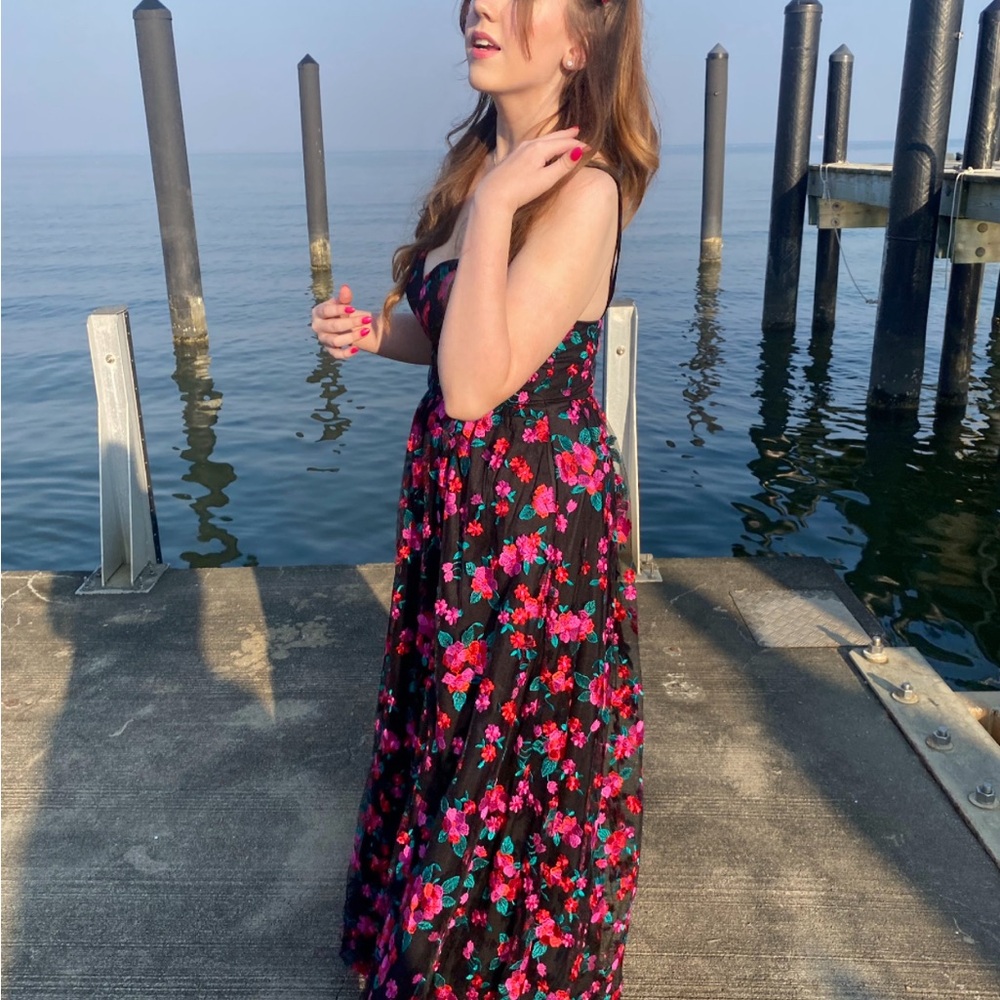 JULES AND CLEO floral embroidered sweetheart a-line prom dress - Picture 7 of 7
